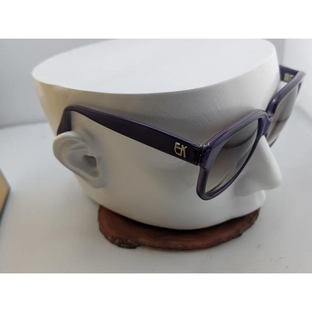 Vintage Emmanuelle Khanh Paris 8080 Purple Acetate Sunglasses France EUC